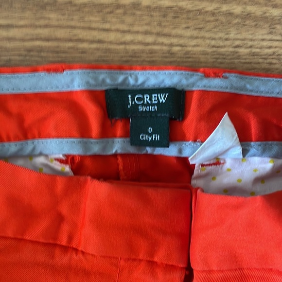 J. Crew orange red Stretch pants City Fit - Picture 2 of 4